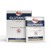 Glutamax 30 Sachês de 10g Aminoácido de Alta Pureza Sem Glúten Zero Calorias - Vitafor - Viva Nutrição